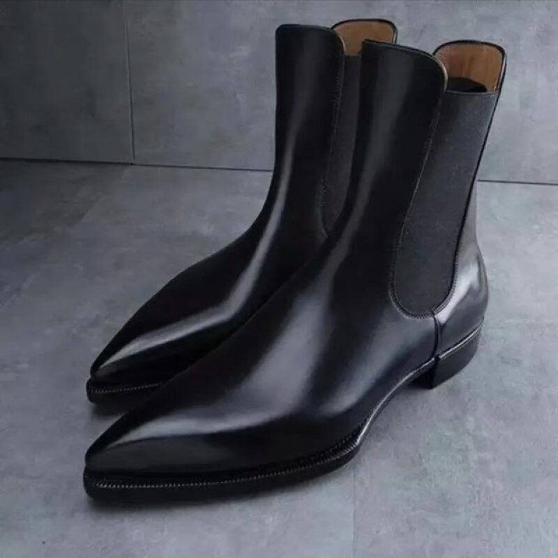 Men Formal Wear Brands - Moda masculina chelsea botas preto um