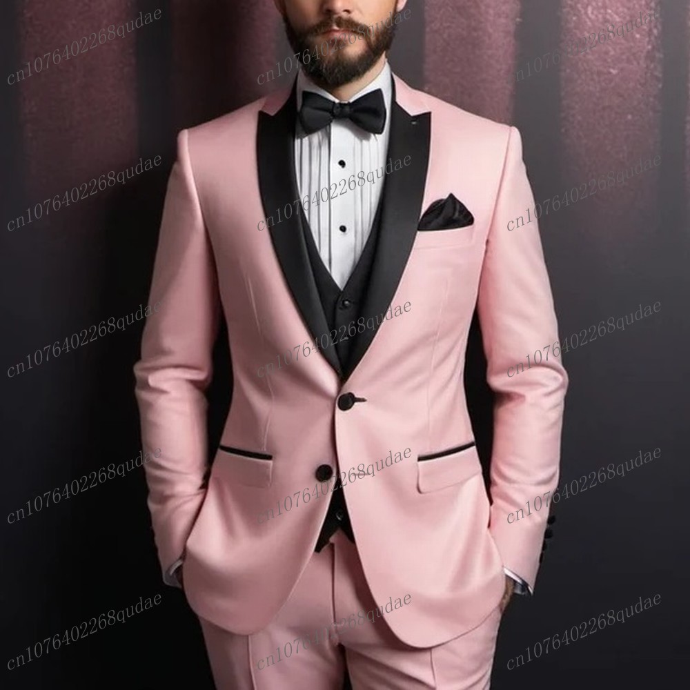 Novo terno formal masculino ro - Men Formal Wear Pink avaliação e preço