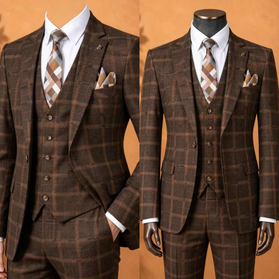 Elegante Terno Masculino Xadre - Men'S Formal Wear No Suit avaliação e preço