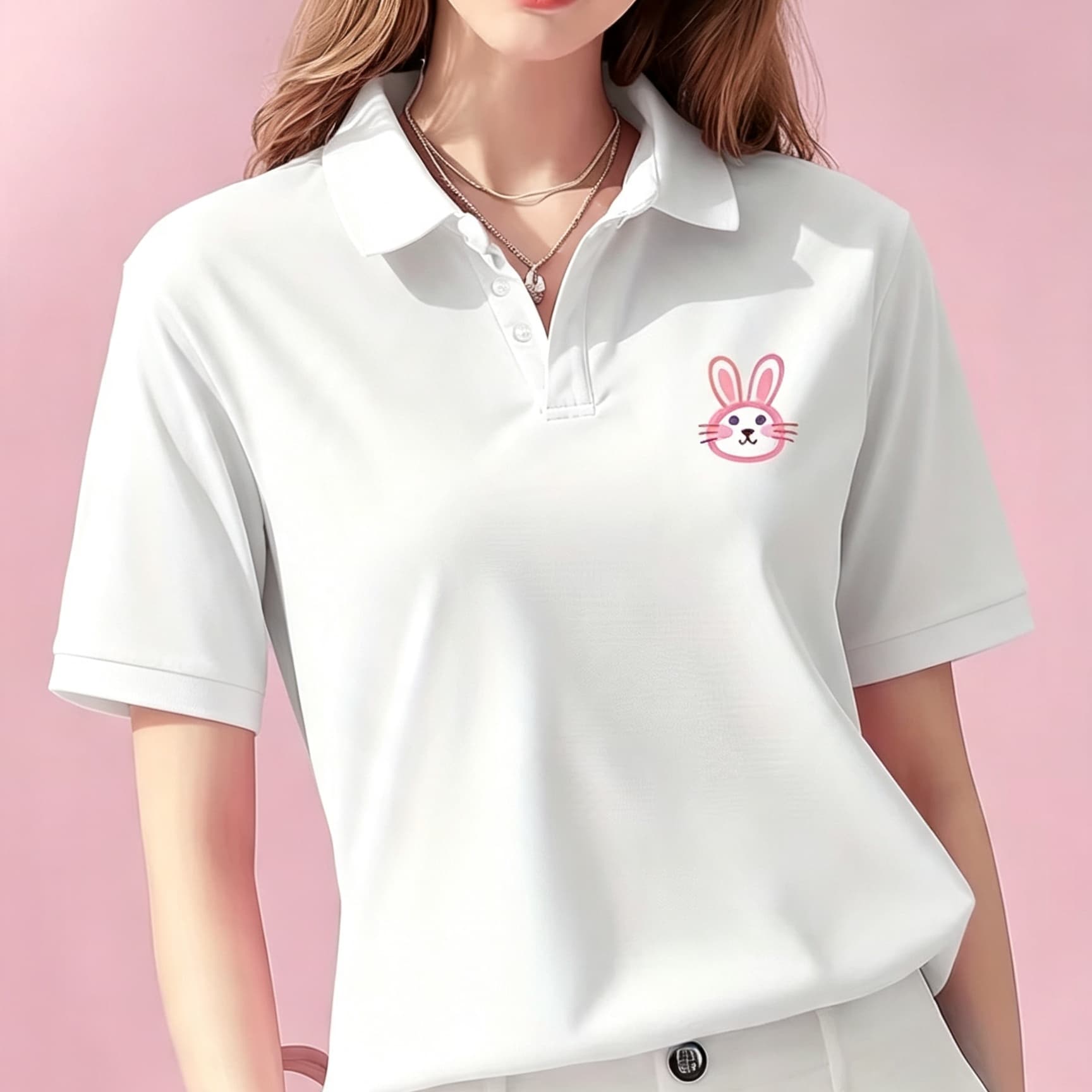 Camisa Polo Unissex Preta com  - Men Formal Wear Pink avaliação e preço