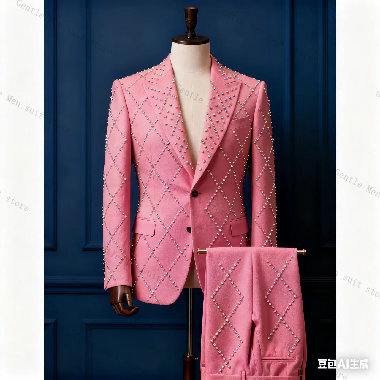 Conjunto de terno masculino ro - Men Formal Wear Pink avaliação e preço